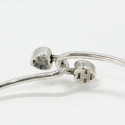 Tiffany & Co Bangle Bracelet Double Heart Hook Silver Gold 925 Sterling YG — view 6