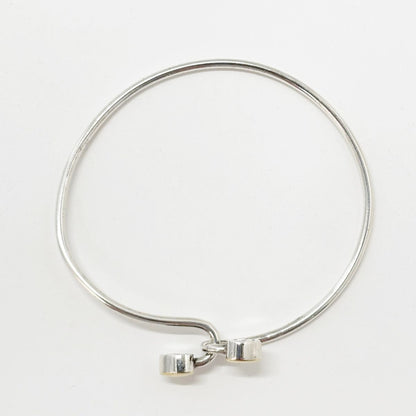 Tiffany & Co Bangle Bracelet Double Heart Hook Silver Gold 925 Sterling YG — view 3