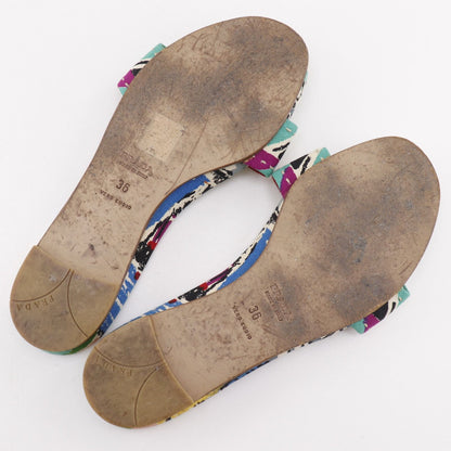 Prada Canvas Multicolor Sandals — view 5