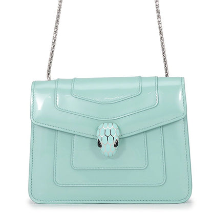 Bvlgari Bulgari Chain Shoulder Bag Serpenti Forever Small Patent Leather