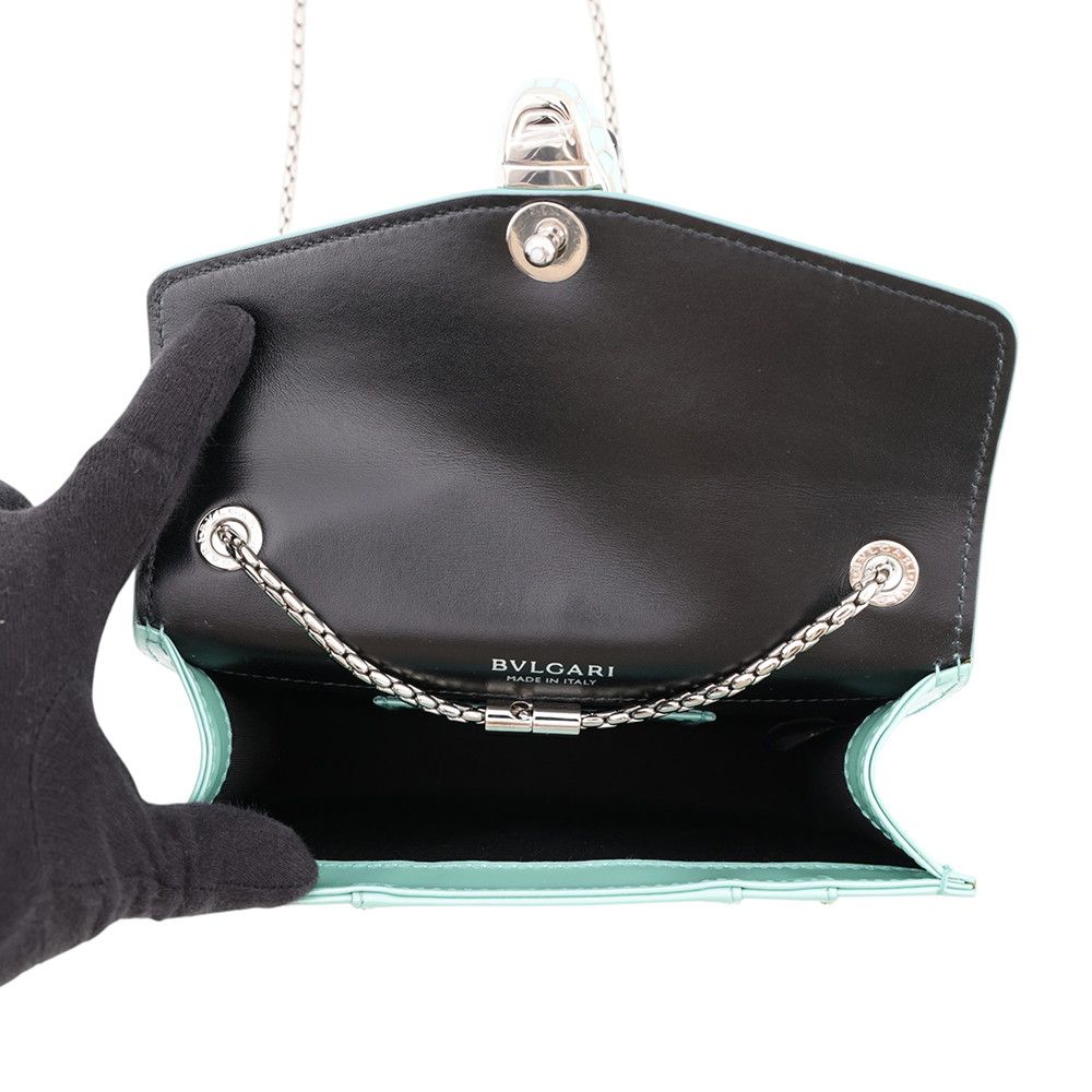 Bvlgari Bulgari Chain Shoulder Bag Serpenti Forever Small Patent Leather — view 5