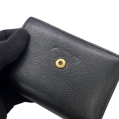 Celine Trifold Wallet Fine Strap Nino Leather Black — view 7