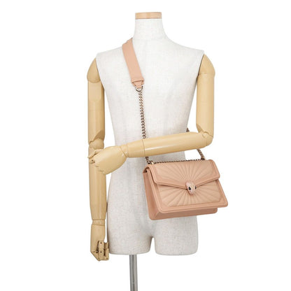 Bvlgari Chain Shoulder Bag Serpenti Diamond Blast Leather — view 5