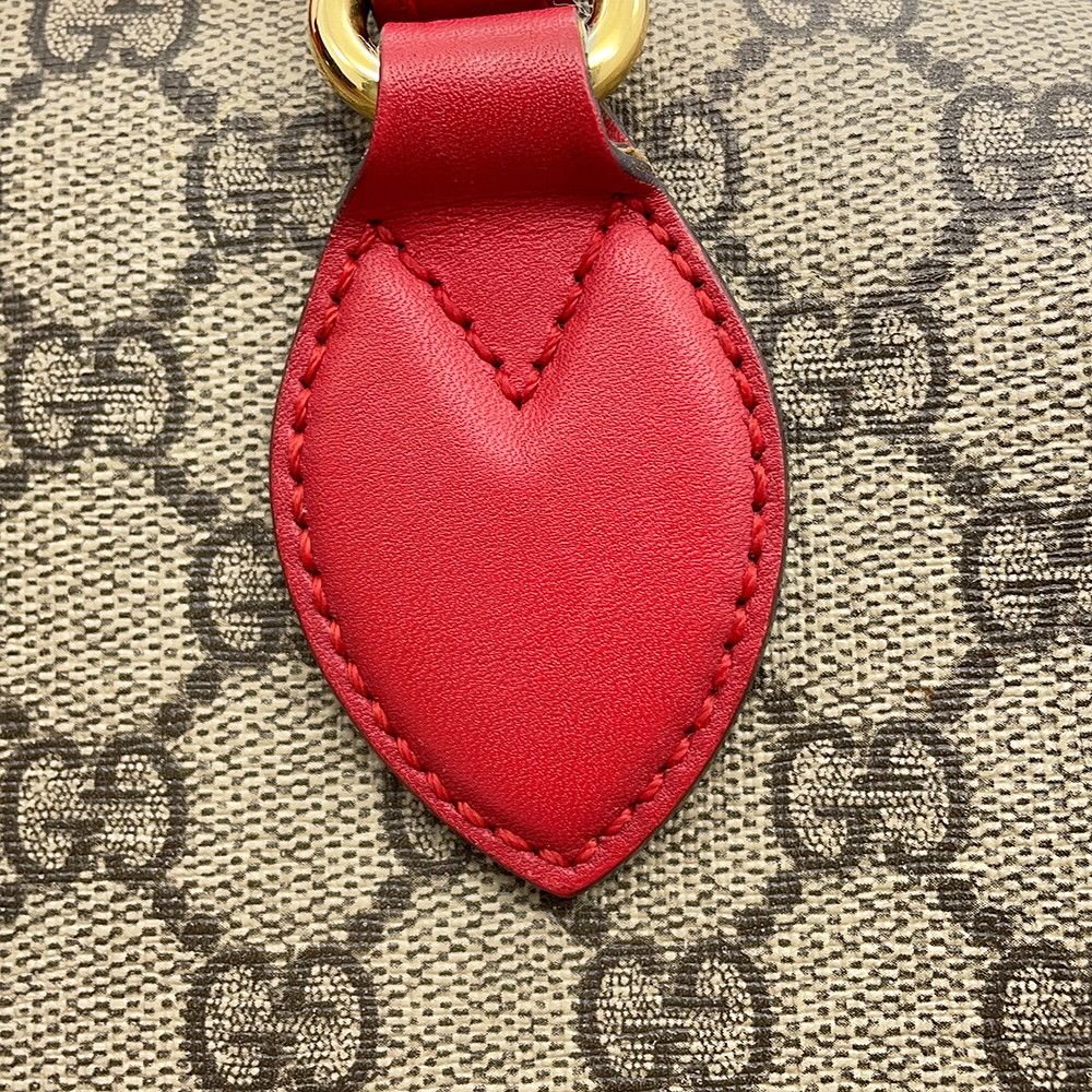 Gucci Handbag Boston Snake Heart GG Supreme Leather 2-Way Shoulder Holiday — view 8