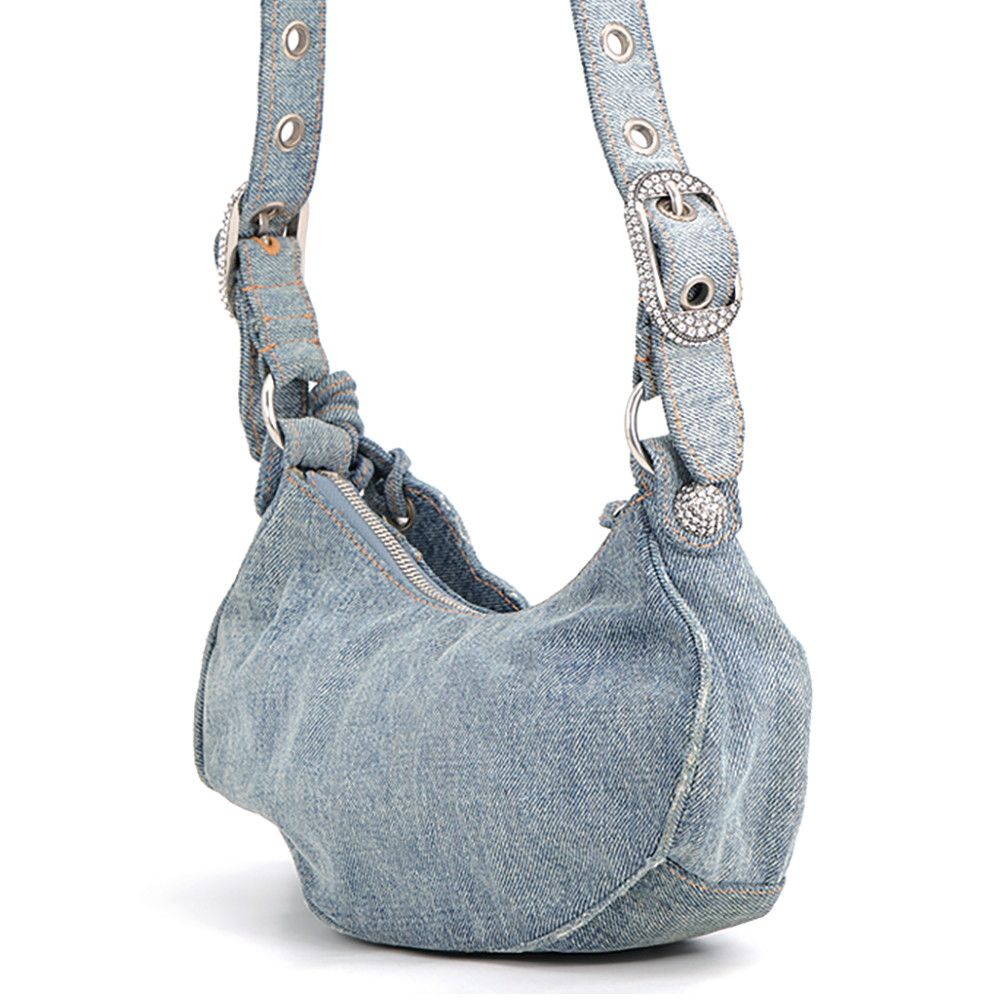Balenciaga Shoulder Bag Le Cagole XS Distressed Denim — view 2