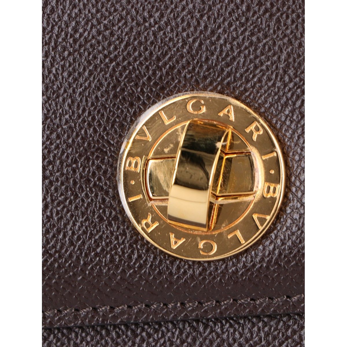 Bvlgari Leather Turnlock Wide Shoulder Bag — view 8