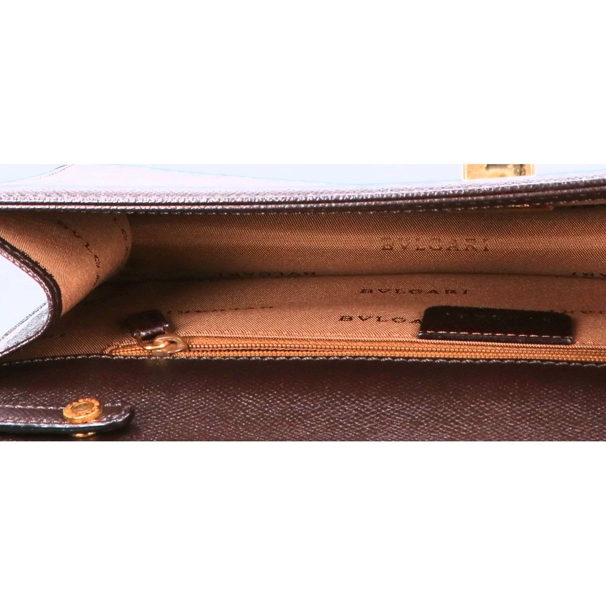Bvlgari Leather Turnlock Wide Shoulder Bag — view 6