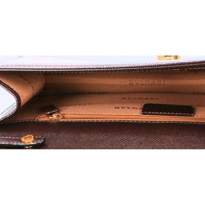 Bvlgari Leather Turnlock Wide Shoulder Bag — view 6