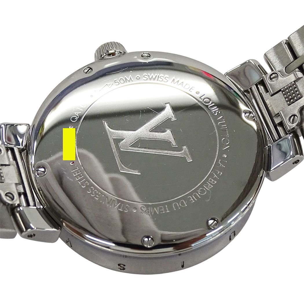 Louis Vuitton Watch Tambour Moon Dual Time Quartz Stainless Steel Silver — view 6