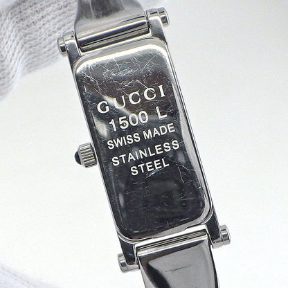 Gucci Watch Bracelet Bangle Horsebit Rectangular Blue Mother of Pearl Dial SS — view 4