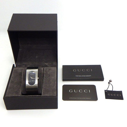 Gucci Watch Bangle Black Dial Satin SS Quartz Analog — view 7