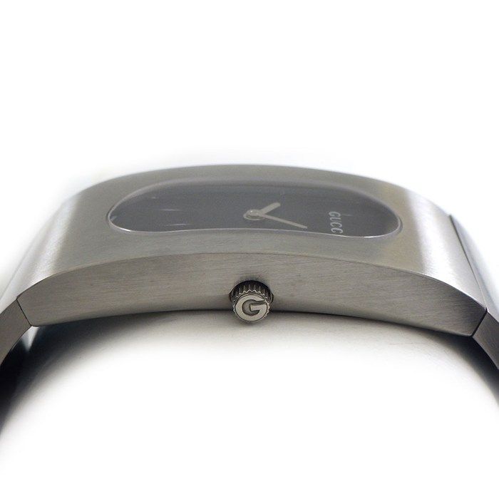 Gucci Watch Bangle Black Dial Satin SS Quartz Analog — view 2