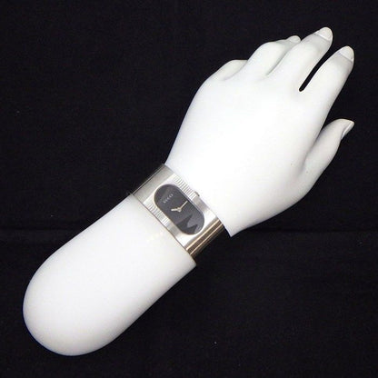 Gucci Watch Bangle Black Dial Satin SS Quartz Analog — view 5