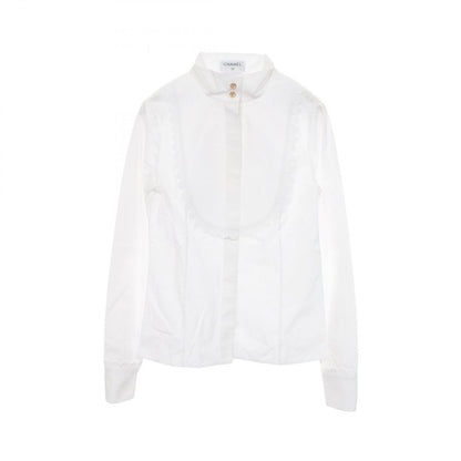Chanel Frill Blouse Cotton Shirt