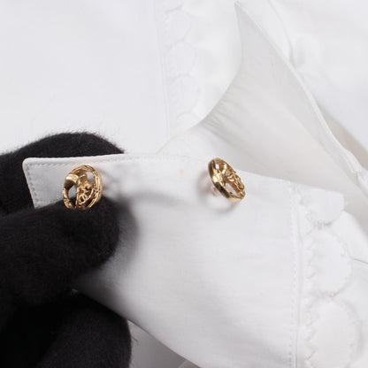 Chanel Frill Blouse Cotton Shirt — view 6