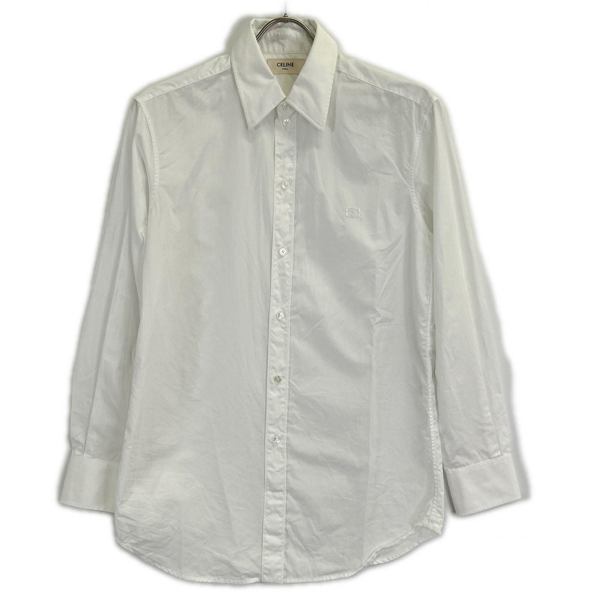 Celine White Cotton Shirt Blouse 34