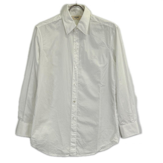 Celine White Cotton Shirt Blouse 34