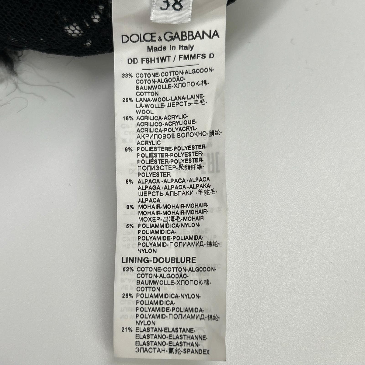 Dolce & Gabbana Black Button Tweed Dress 38 — view 4