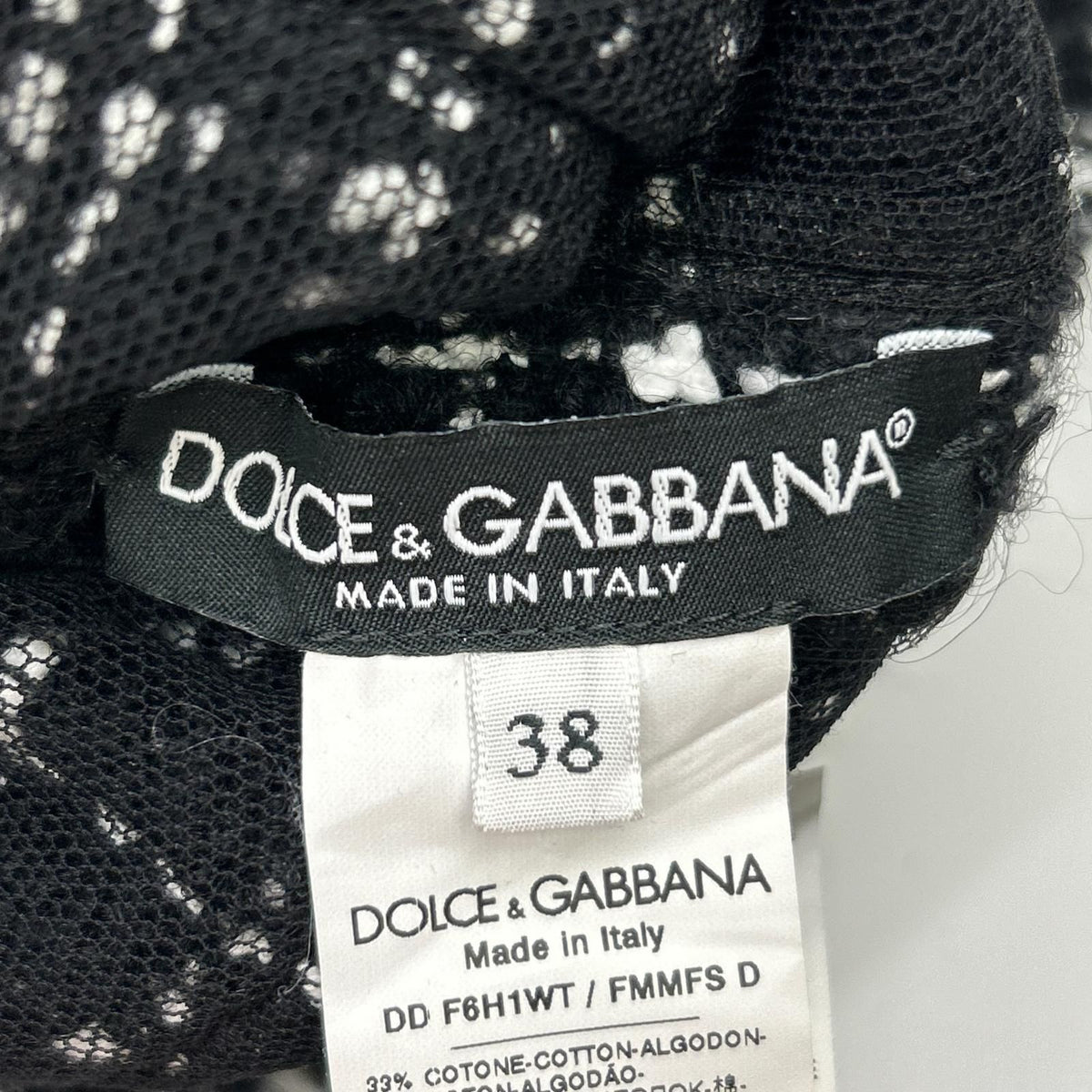 Dolce & Gabbana Black Button Tweed Dress 38 — view 3