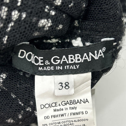 Dolce & Gabbana Black Button Tweed Dress 38 — view 3
