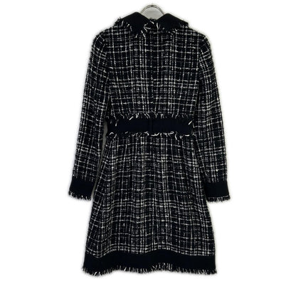 Dolce & Gabbana Black Button Tweed Dress 38 — view 2