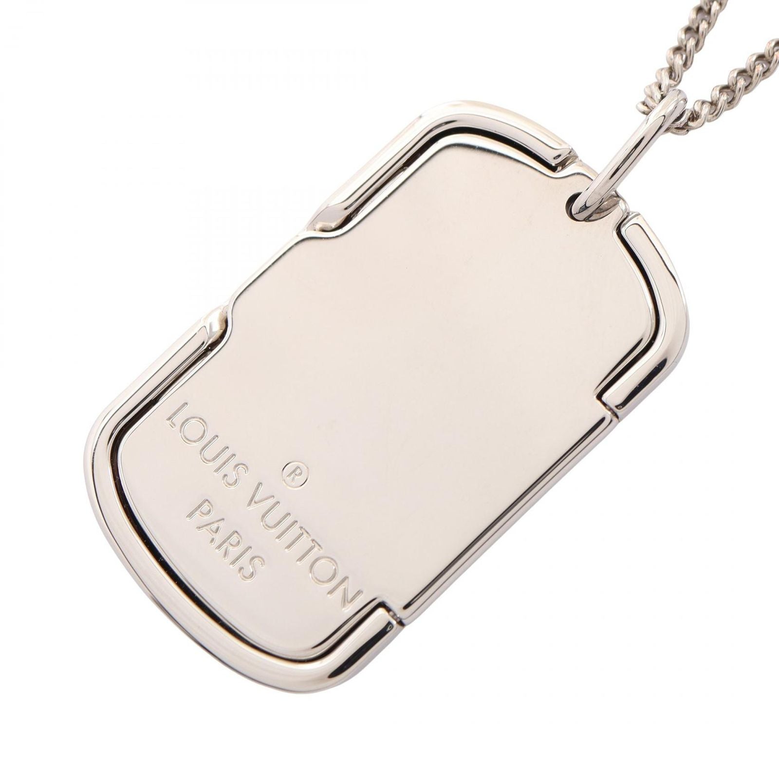 Louis Vuitton Necklace Locket Monogram Silver — view 2