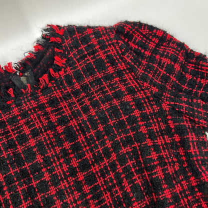 Dolce & Gabbana Red Black Tweed Dress 38 — view 6