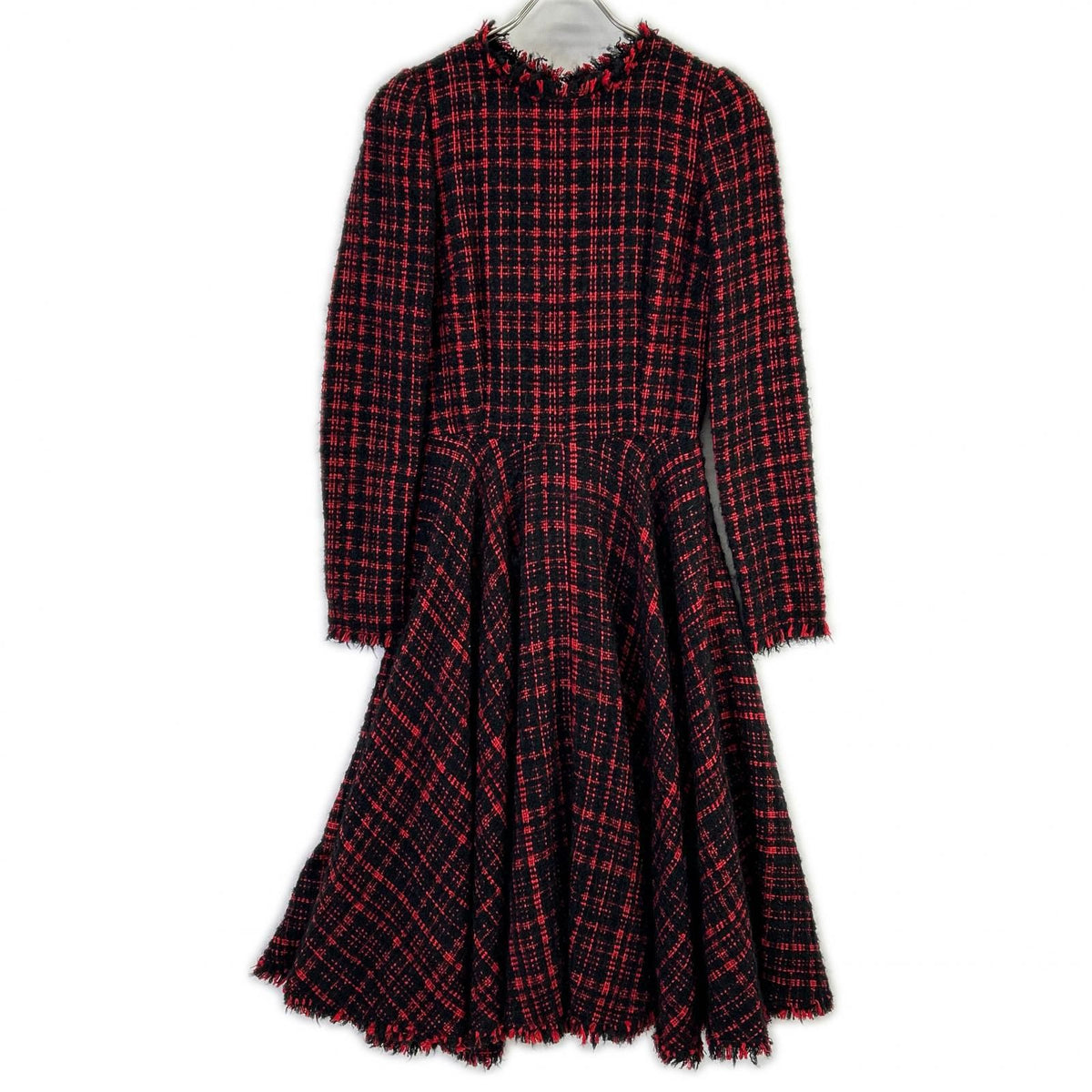 Dolce & Gabbana Red Black Tweed Dress 38