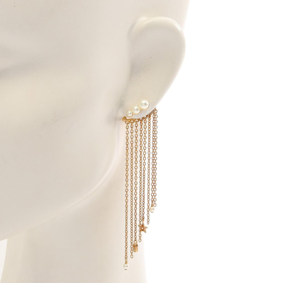 Dior Earrings Chain Gold — view 4