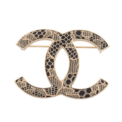 Chanel Brooch CC Logo Lace