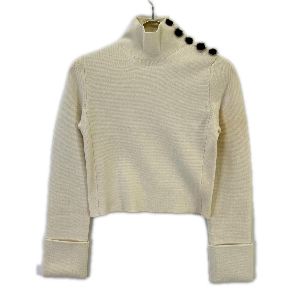 Louis Vuitton White Cashmere Turtleneck Knit Sweater