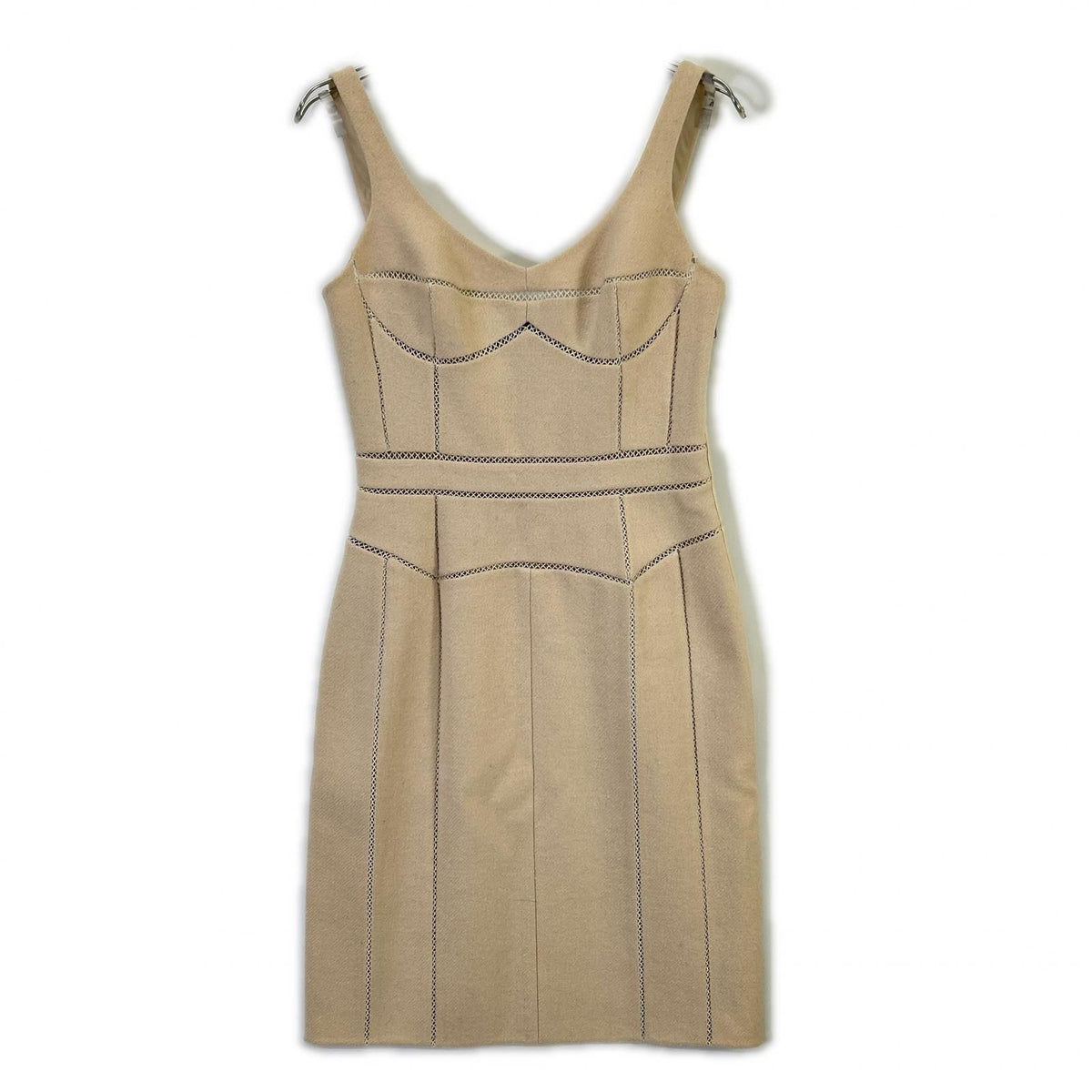 Louis Vuitton Beige Wool Mohair Cami Dress