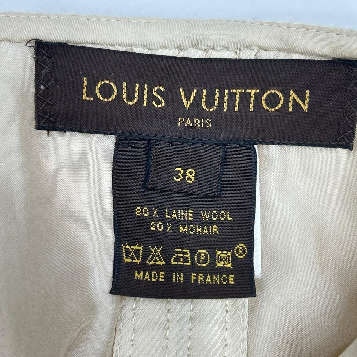 Louis Vuitton Beige Wool Mohair Cami Dress — view 3