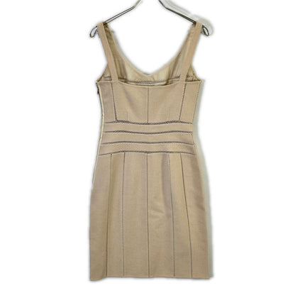 Louis Vuitton Beige Wool Mohair Cami Dress — view 2