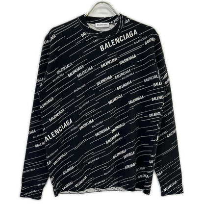Balenciaga Black Logo Knit Pullover XS Sweater