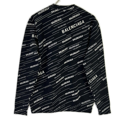 Balenciaga Black Logo Knit Pullover XS Sweater — view 2
