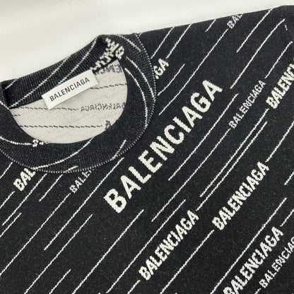 Balenciaga Black Logo Knit Pullover XS Sweater — view 6
