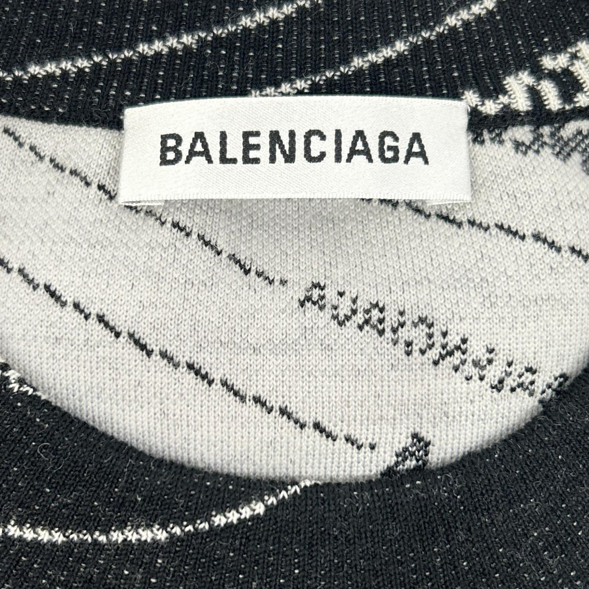 Balenciaga Black Logo Knit Pullover XS Sweater — view 3