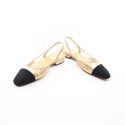 Chanel Pumps CC Logo Slingback Flat Leather Shoes — view 3