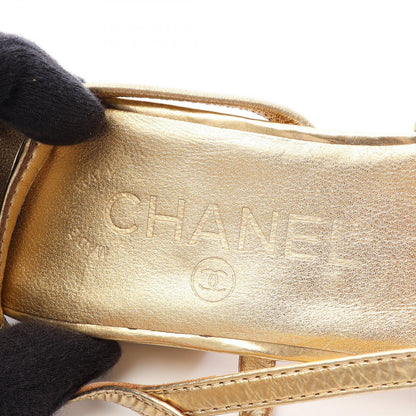 Chanel Pumps CC Logo Slingback Flat Leather Shoes — view 5