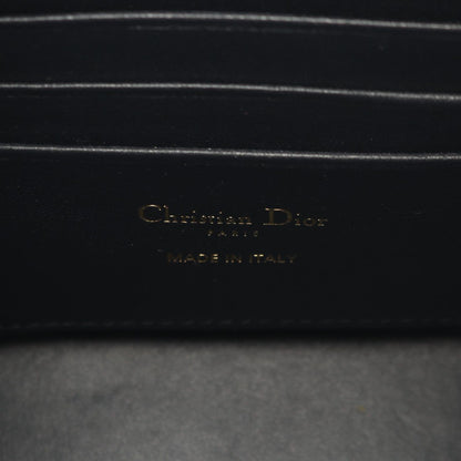 Dior Shoulder Bag 30 Montaigne Drawstring Mini Oblique Ivory Navy Canvas — view 4