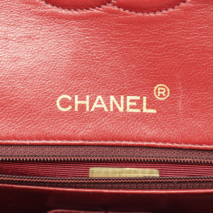 Chanel Shoulder Bag Quilted Double Flap Black Lambskin Chain — view 4