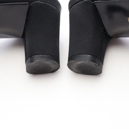 Chanel Mules CC Logo Ribbon Suede — view 7