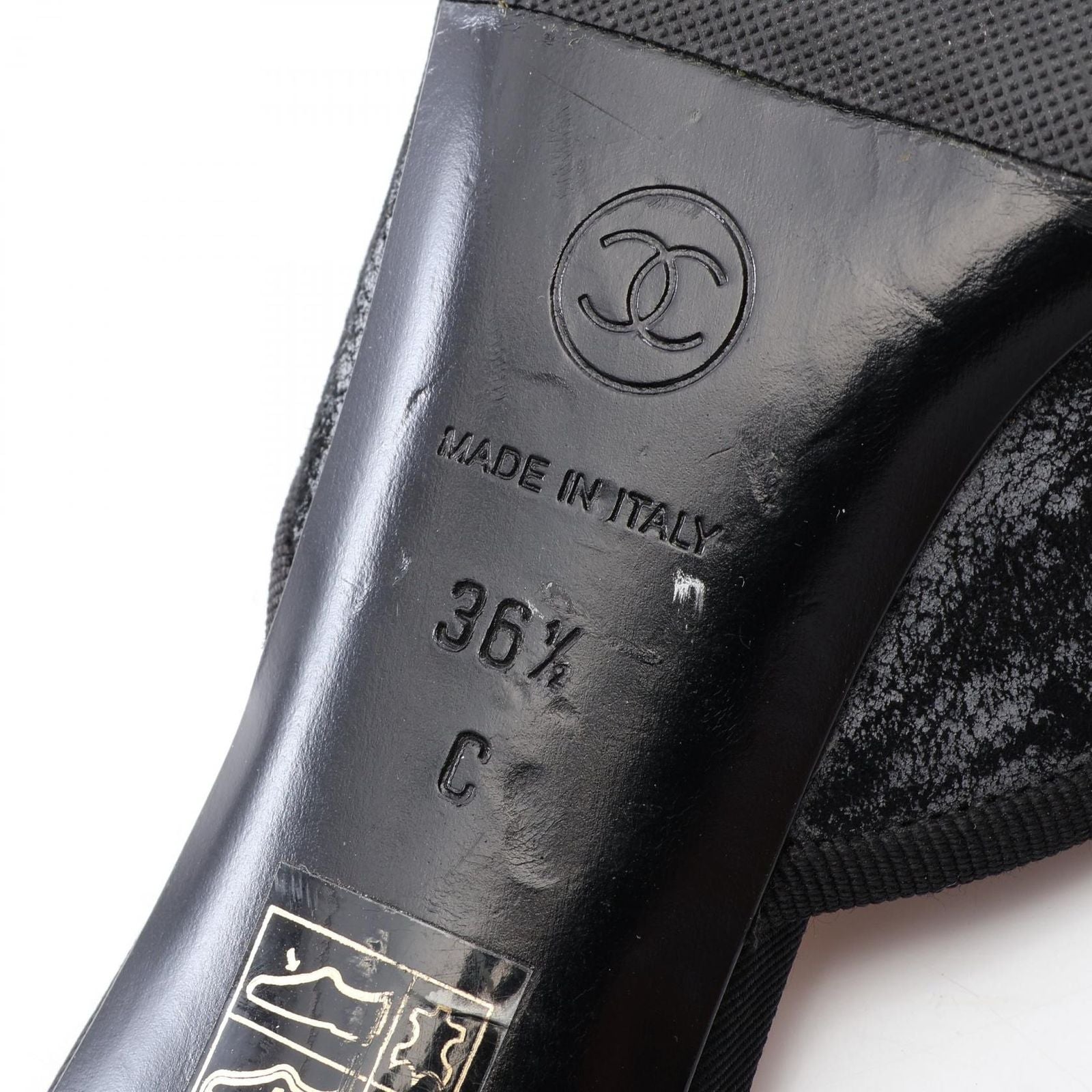 Chanel Mules CC Logo Ribbon Suede — view 6