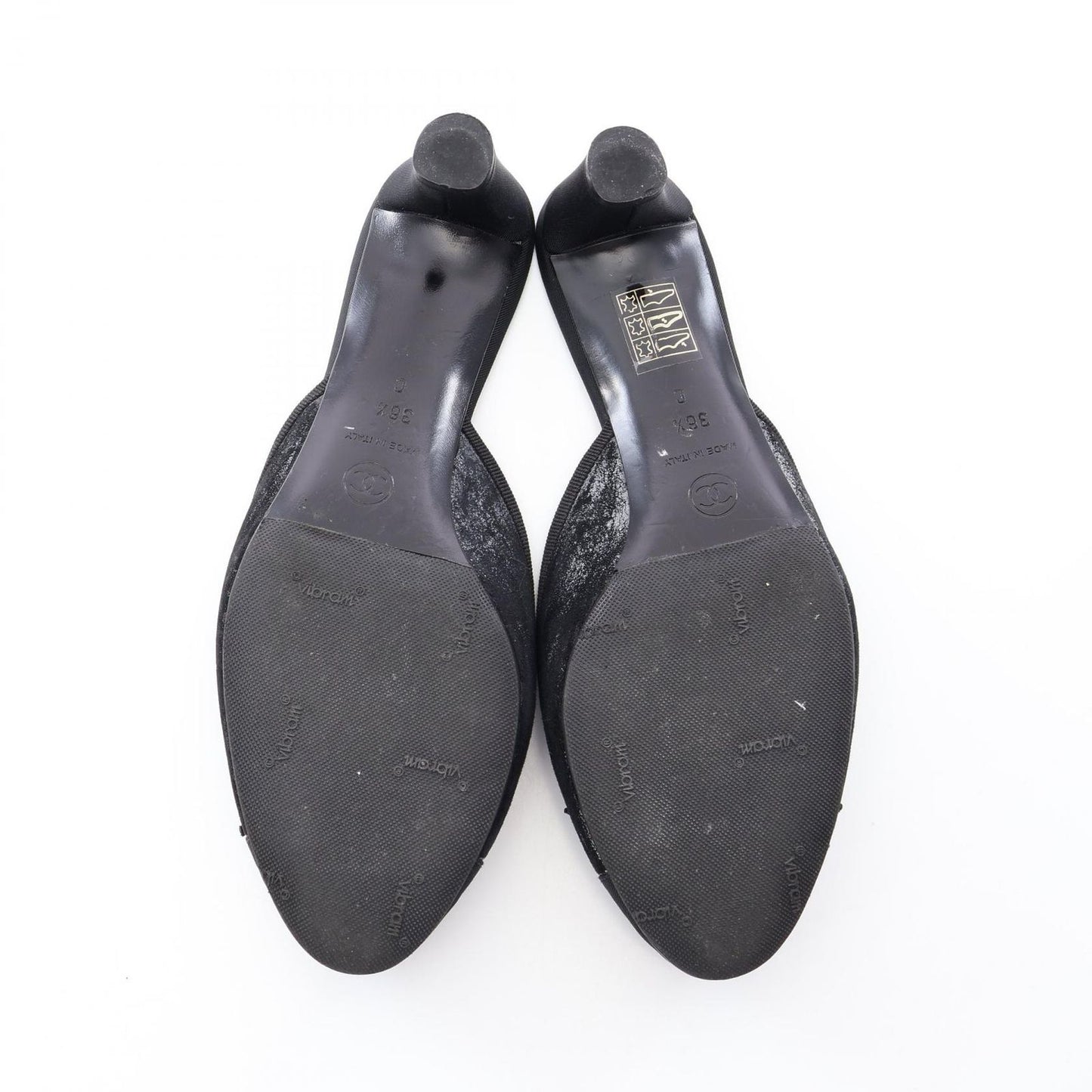 Chanel Mules CC Logo Ribbon Suede — view 4