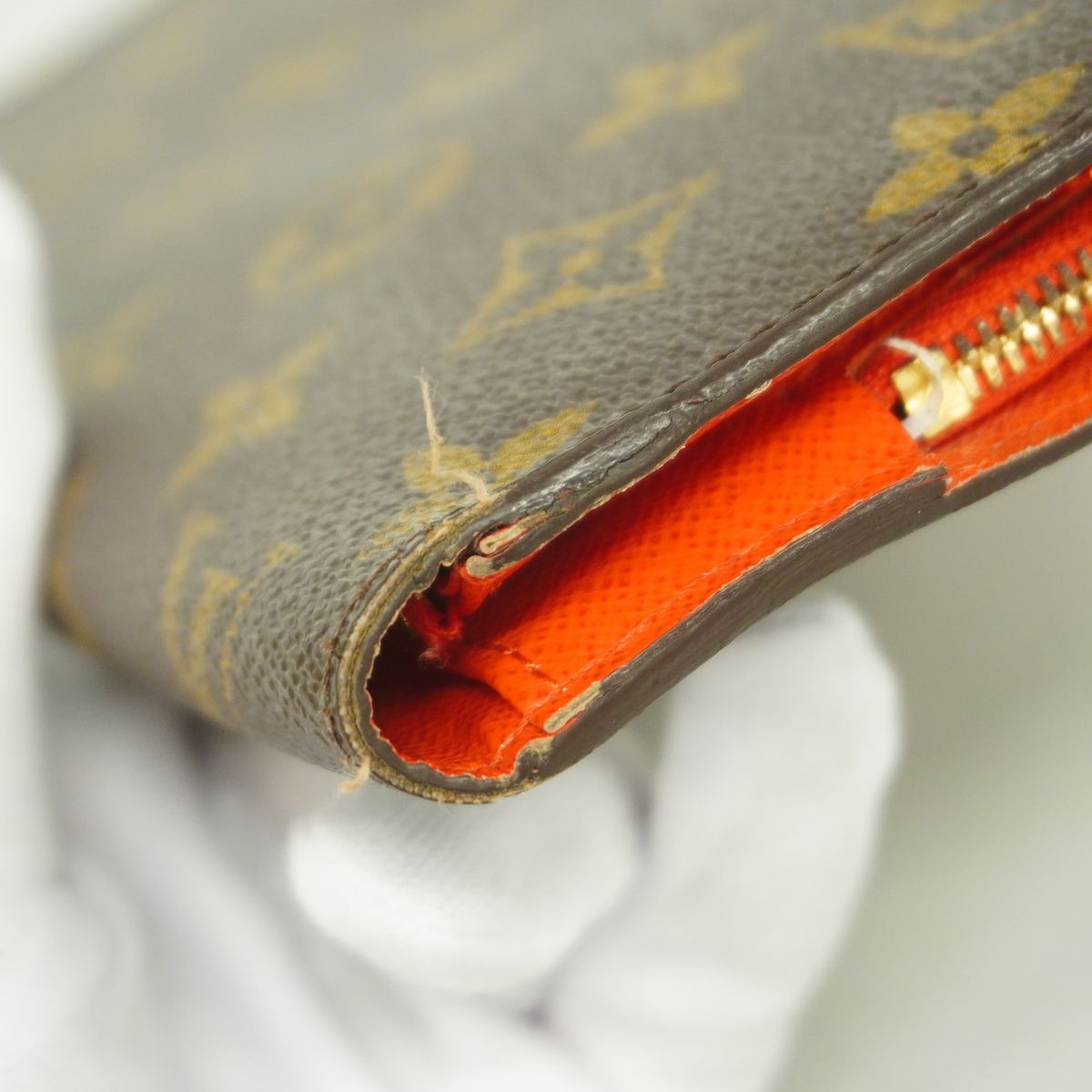 Louis Vuitton Wallet Monogram Portefeuille Insolite Brown Orange — view 6