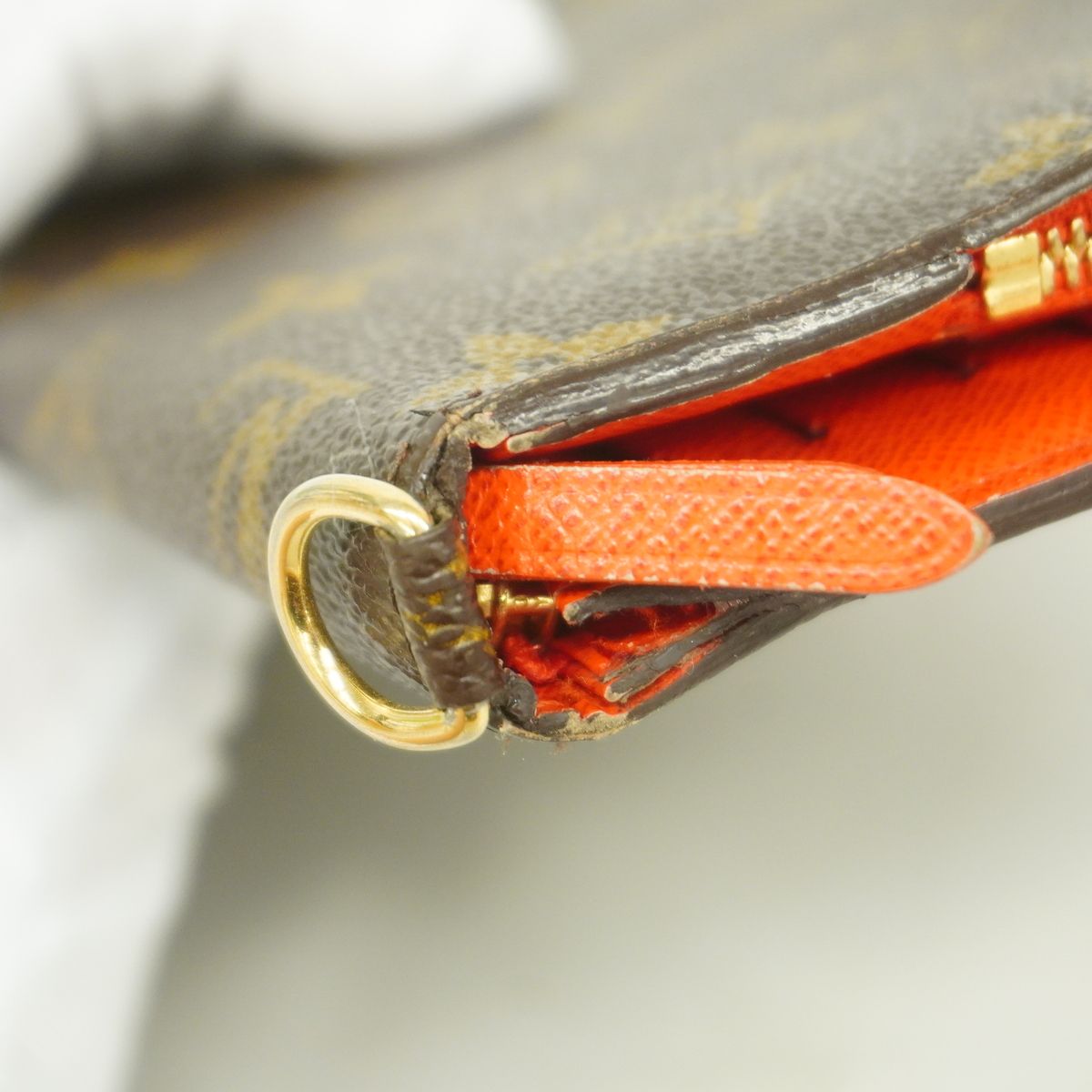 Louis Vuitton Wallet Monogram Portefeuille Insolite Brown Orange — view 5