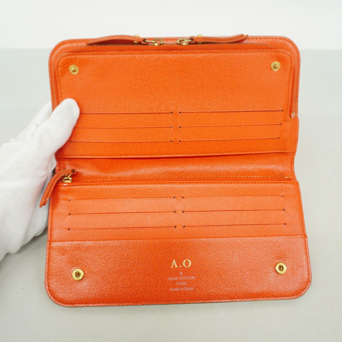 Louis Vuitton Wallet Monogram Portefeuille Insolite Brown Orange — view 3