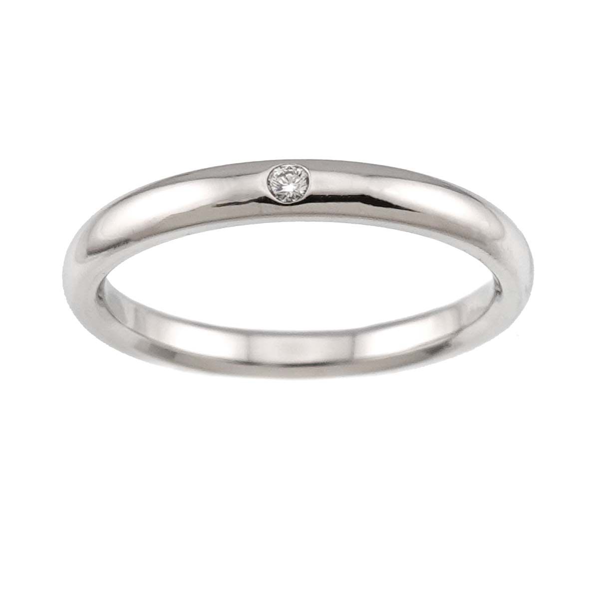 Tiffany & Co Stacking Band Ring Diamond Platinum — view 2