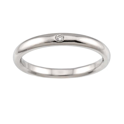 Tiffany & Co Stacking Band Ring Diamond Platinum — view 2